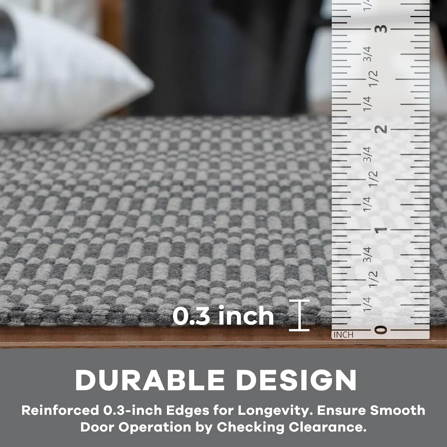 Detalle 2 de KOZYFLY Washable Entryway Rug 3x5 ft Door Mat