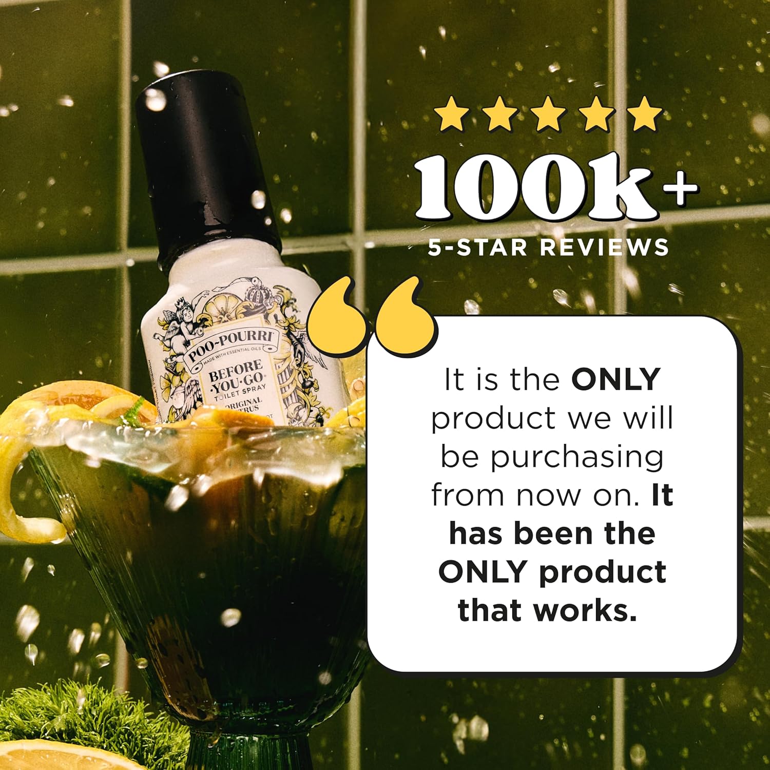Detalle de Poo-Pourri Before-You-Go Toilet Spray, Original Citrus (2 Fl Oz) – 100 Uses, TSA-Approved
