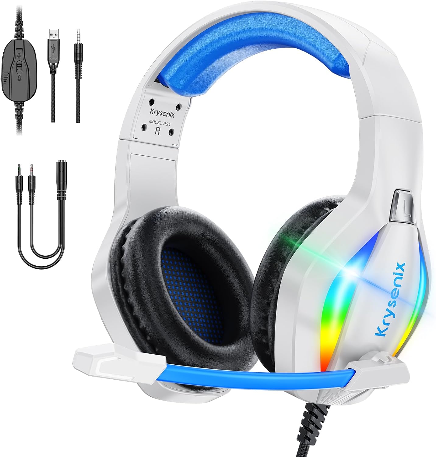 Thumbnail 6 de Krysenix PG1 Gaming Headset mit RGB und Noise‑Cancelling Mikrofon