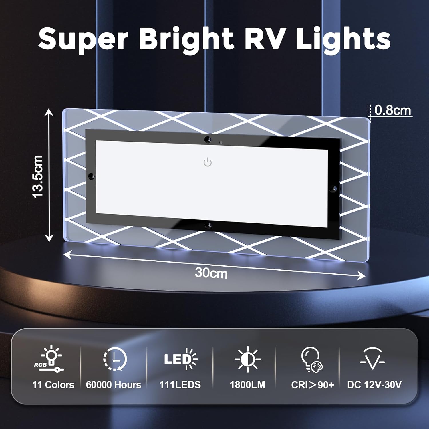 Thumbnail 2 de Kriogor 12V LED Caravan Interior Lights with 8 Multi-Colour Side Light and 3 Colour Temperatures