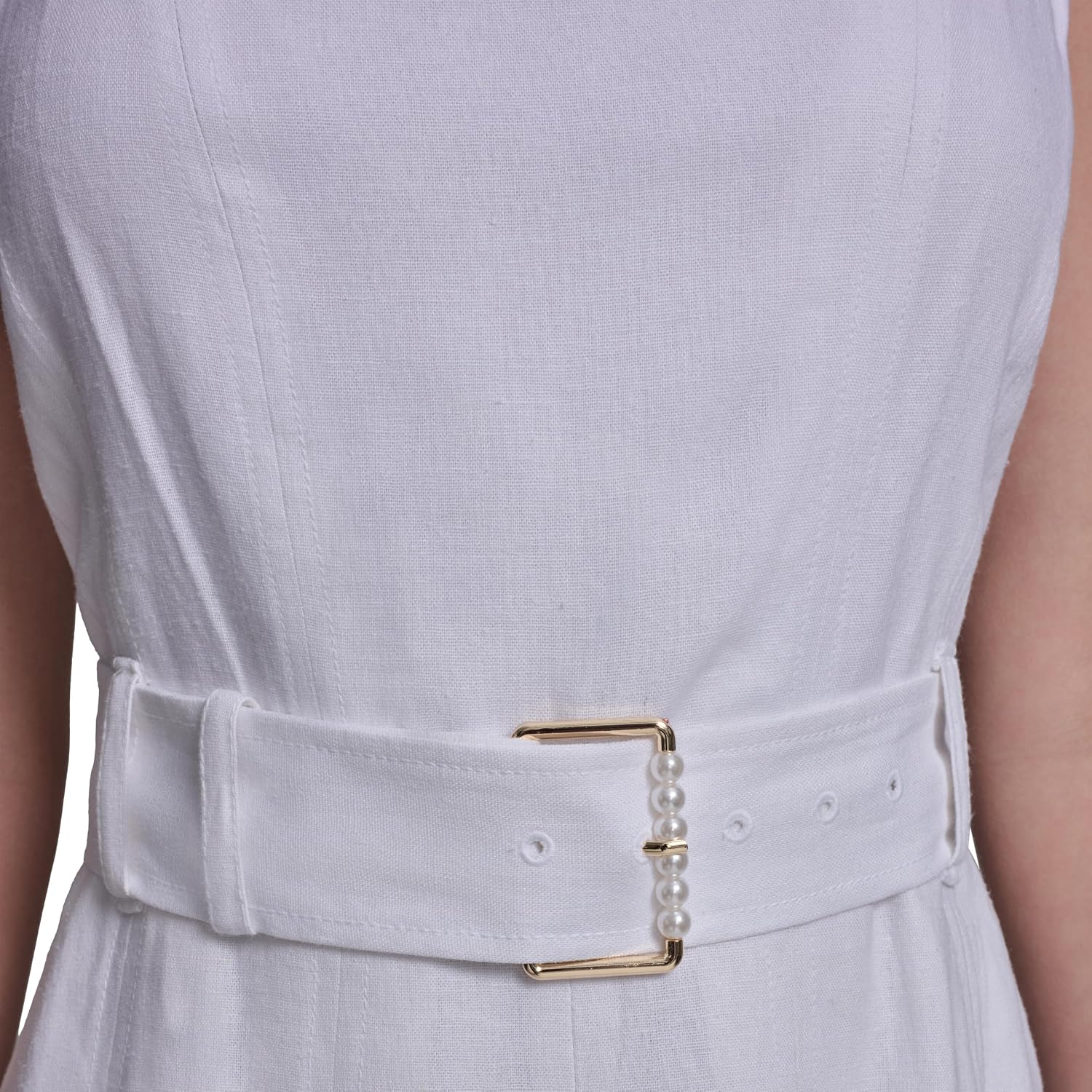 Detalle 1 de Karl Lagerfeld Linen Midi Dress