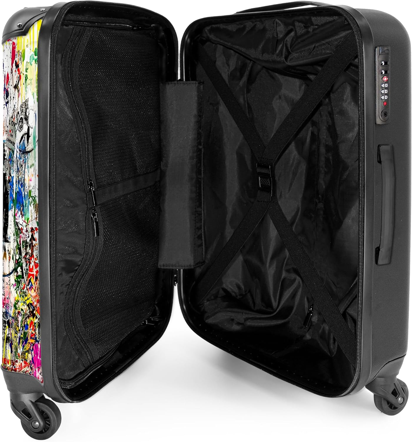 Detalle 2 de NoBoringSuitcases.com Valise Rigide TSA 23kg 67 cm Multicolore