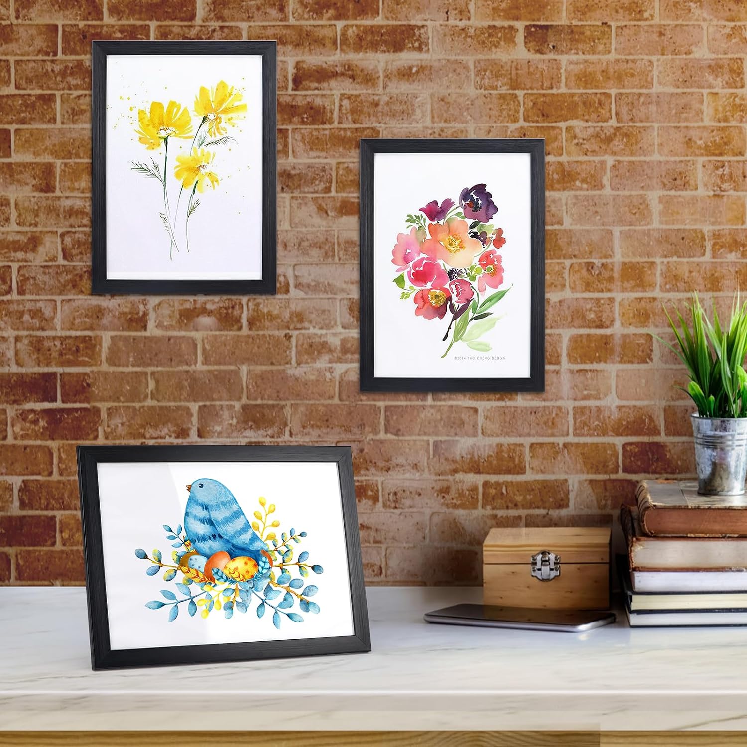 Thumbnail 6 de Giftgarden Black A4 Picture Frame Set (7) for Desk or Wall Display