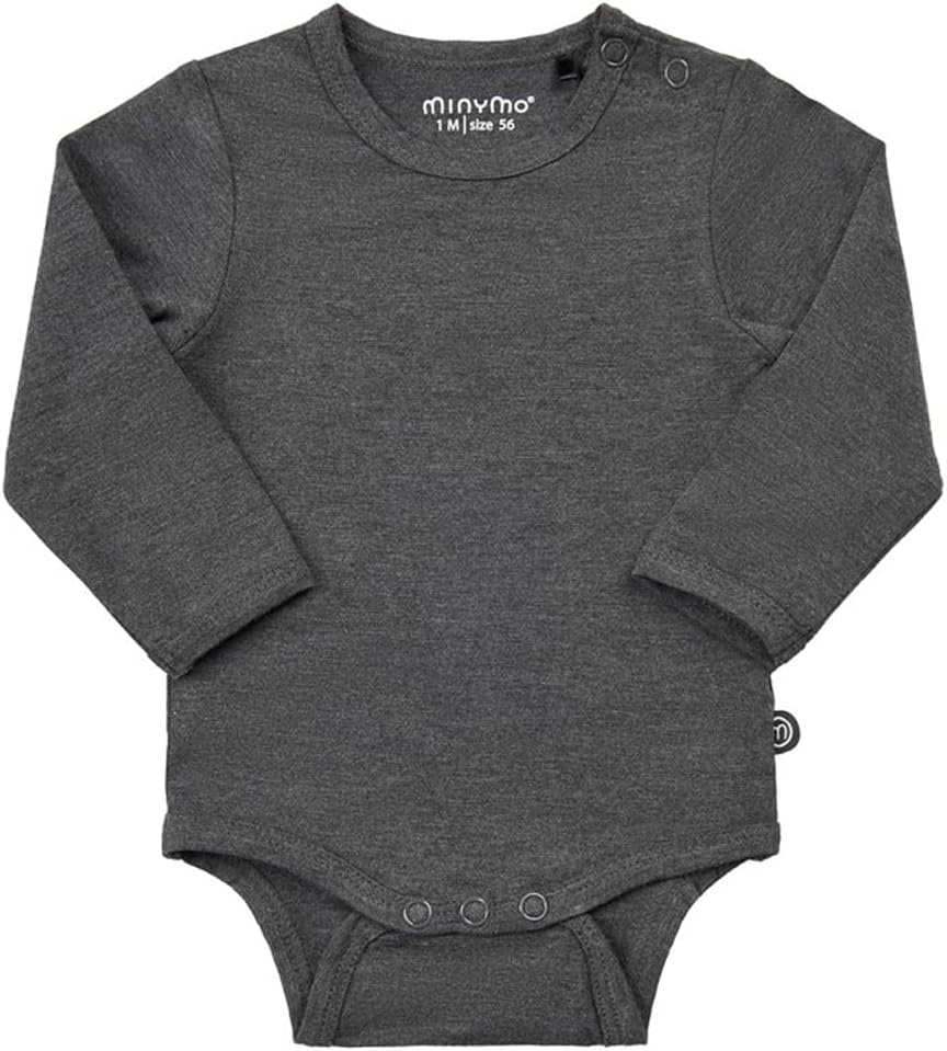 Detalle de MINYMO Unisex Baby Body Ls mit Druckknöpfen – Formender Body aus Bambus-Viskose