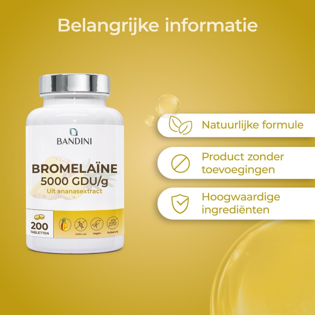 Thumbnail 6 de BANDINI Bromelaïne 5000 GDU/g, 200 maagresistente tabletten