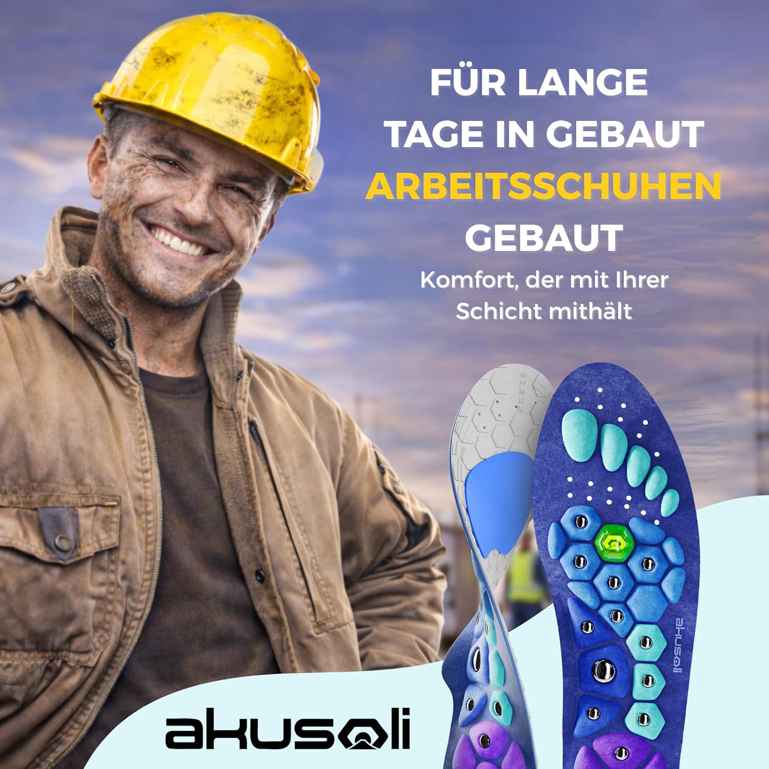 Detalle de Akusoli Einlagen Original Einlegesohlen EU36-41,5 🦶