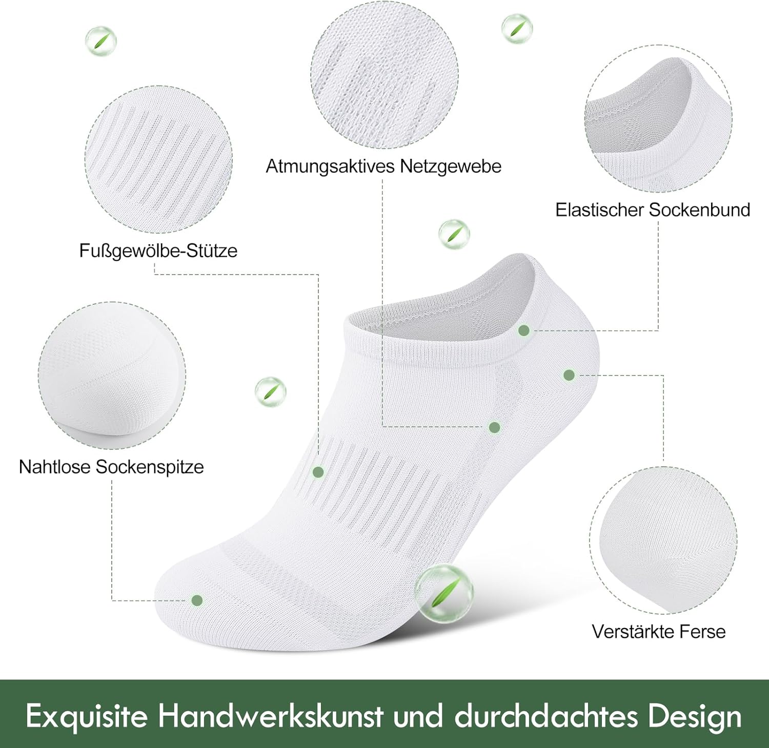 Thumbnail 6 de Cirold Bambus Sneaker Socken Damen/Herren 39-42 & 43-46 – atmungsaktive kurze Socken, antibakteriell und geruchshemmend