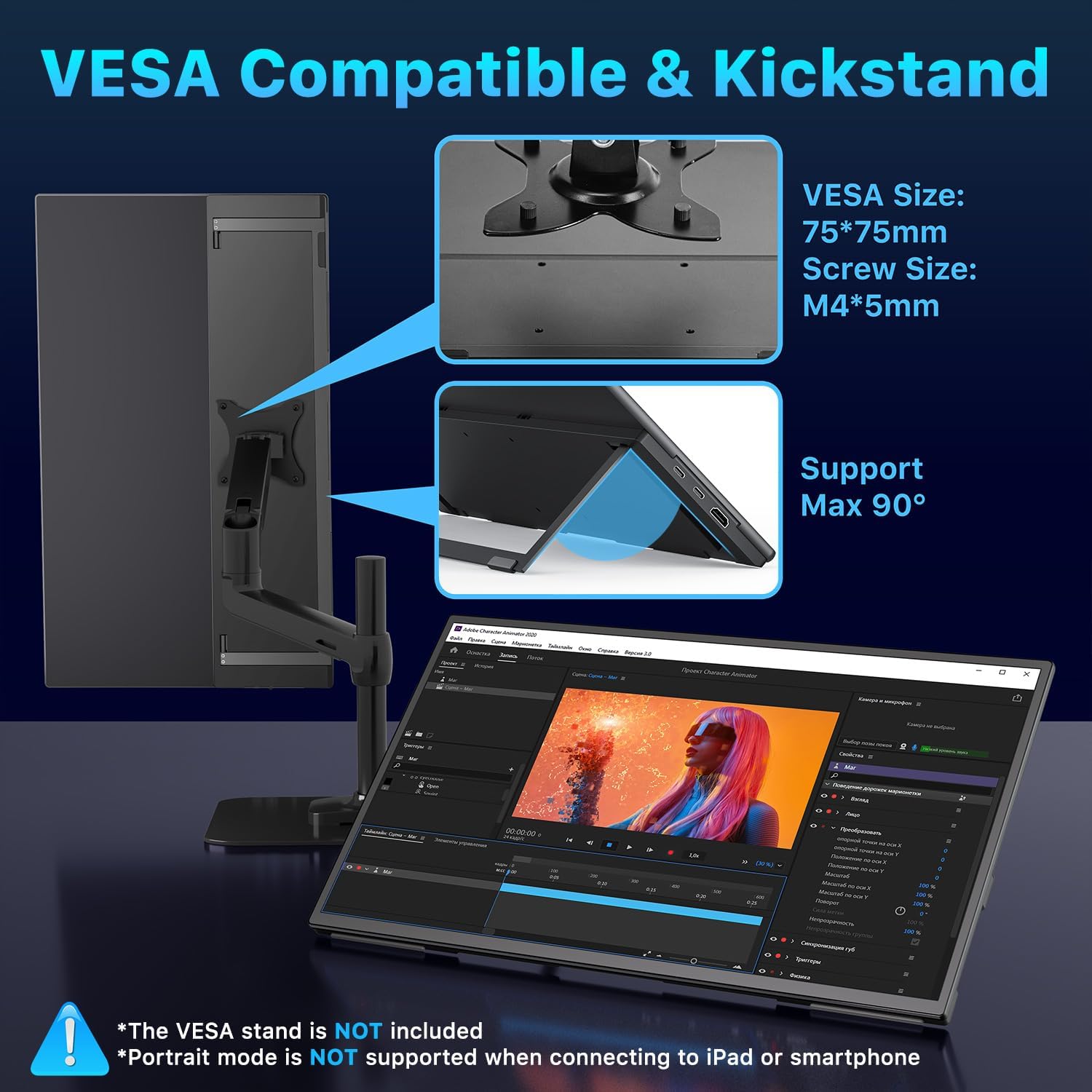 Thumbnail 4 de Upperizon 21.5-inch Portable Monitor 120Hz