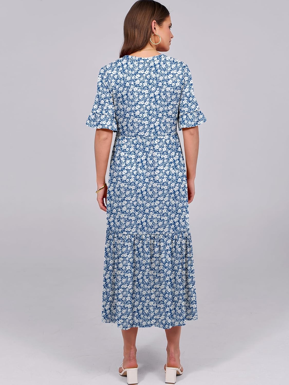 Thumbnail 3 de ANRABESS Women's Summer Maxi Dress: Boho-Vibe, Tiered & Pockets