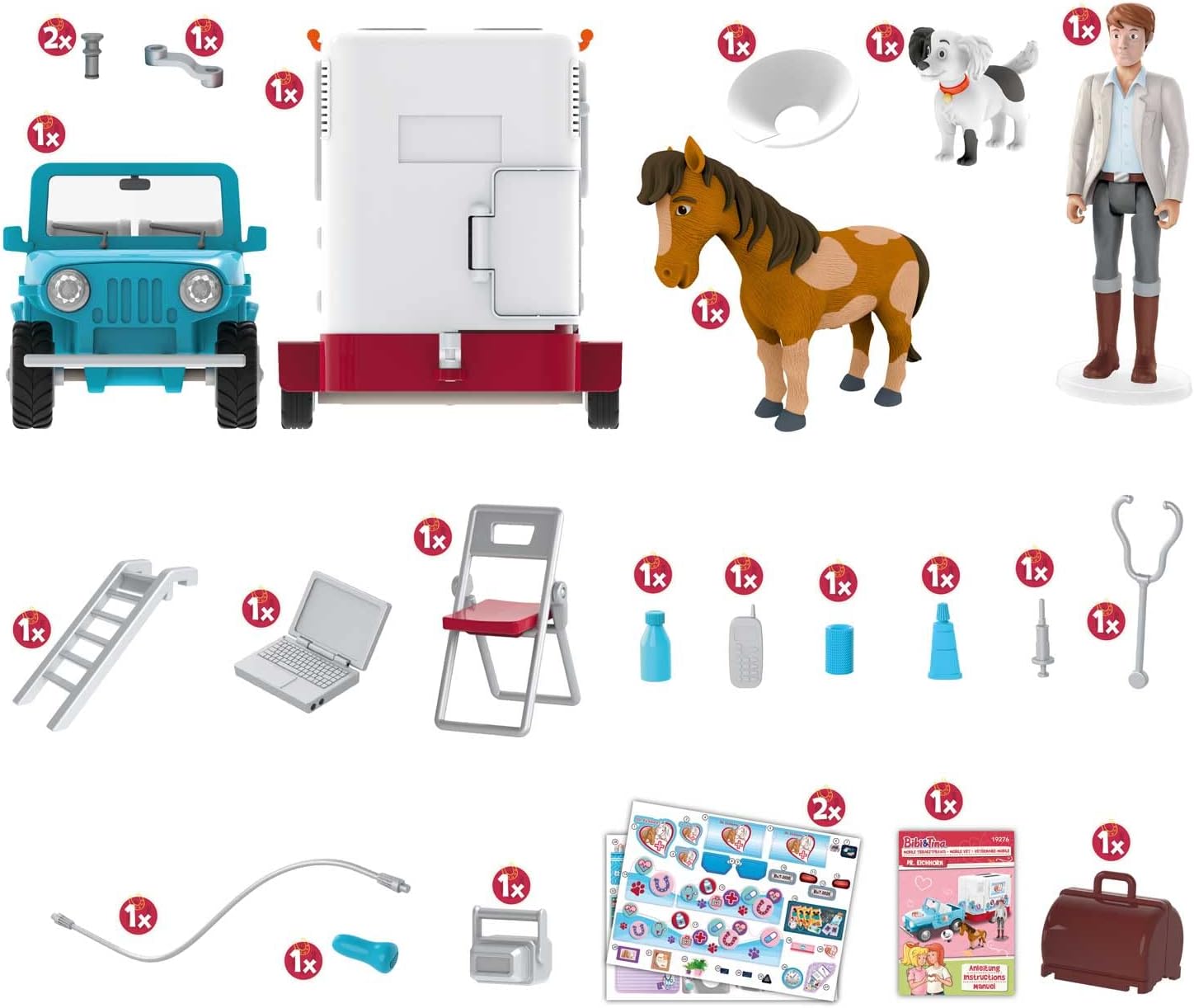 Thumbnail 6 de Kit de jeu mobile vétérinaire Bibi & Tina – Station vétérinaire CRAZE (à partir de 3 ans)