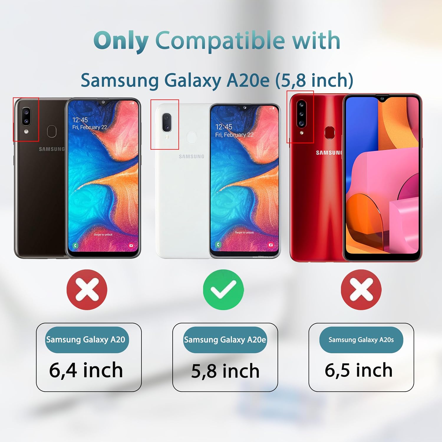 Detalle de FALUWONRU Galaxy A20e case wallet