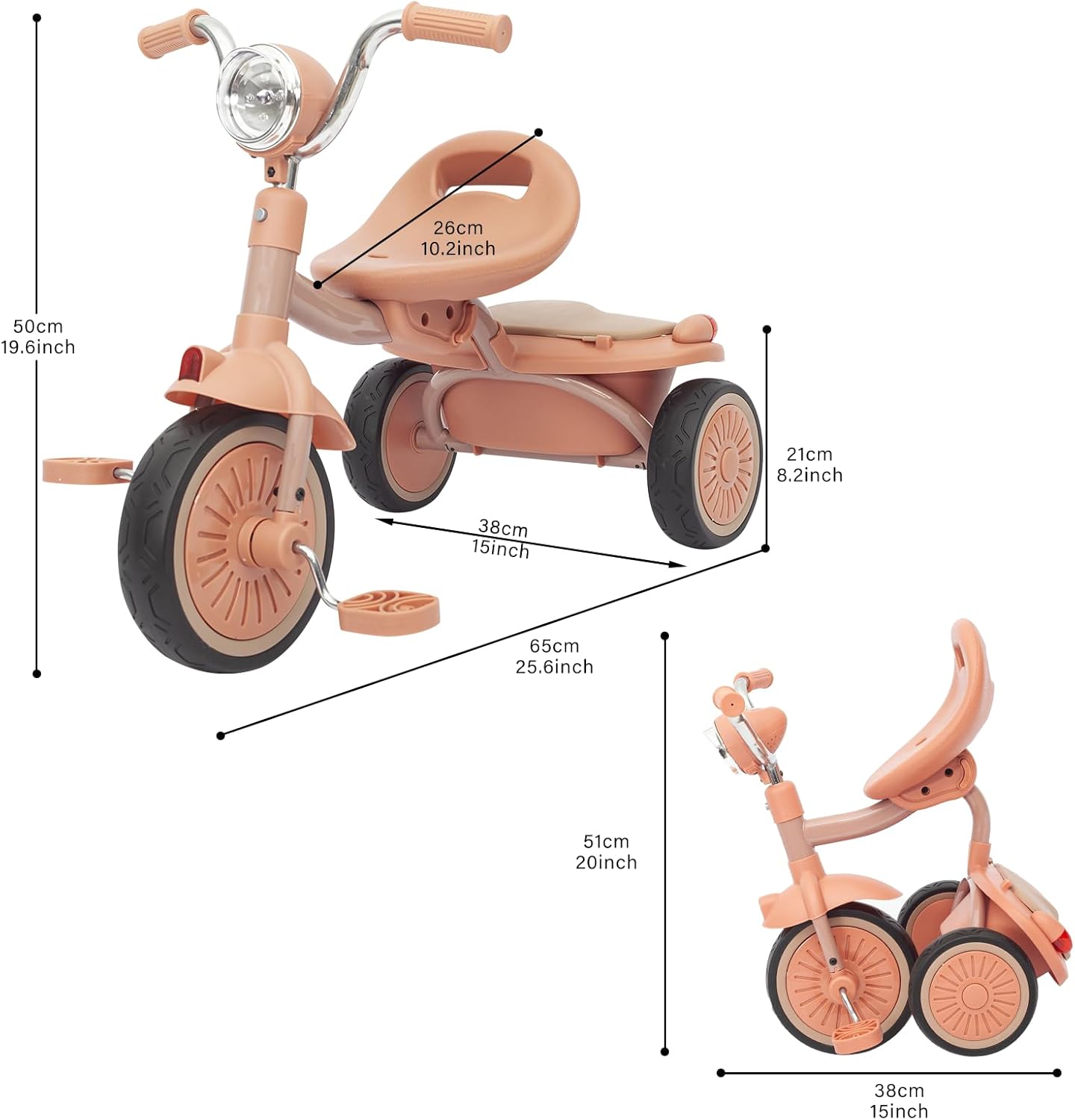 Thumbnail 5 de Tricycle UBRAVOO Bébé pliable 1 à 5 ans
