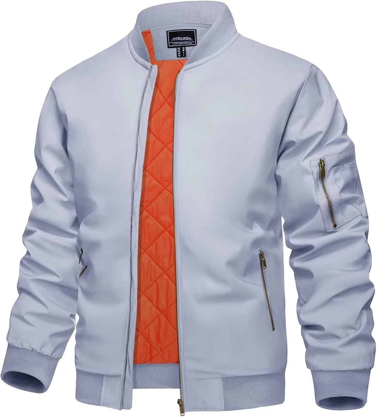 Detalle de KEFITEVD Chaqueta béisbol cálida con 4 bolsillos