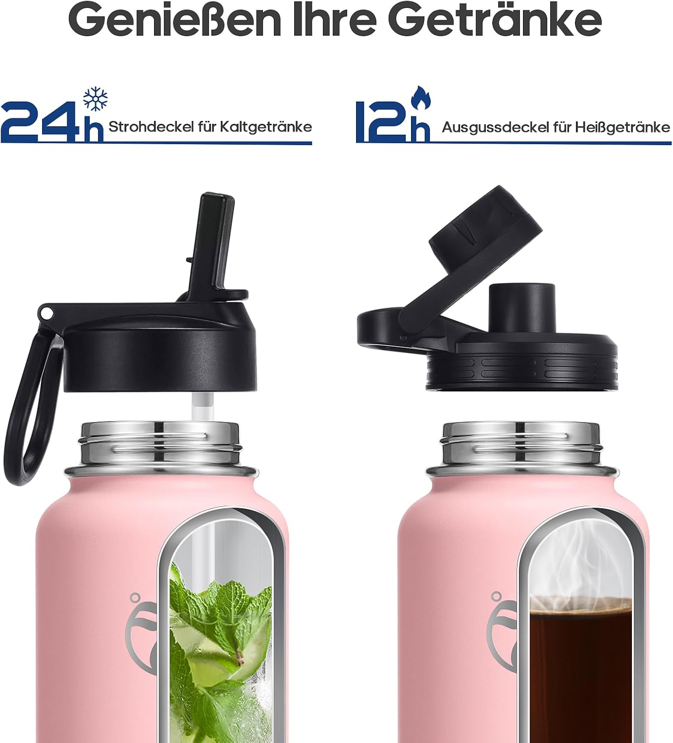 Thumbnail 2 de HydroPal Isolierflasche 750ml Edelstahl – BPA-frei, auslaufsicher, 24h kalt/12h heiß