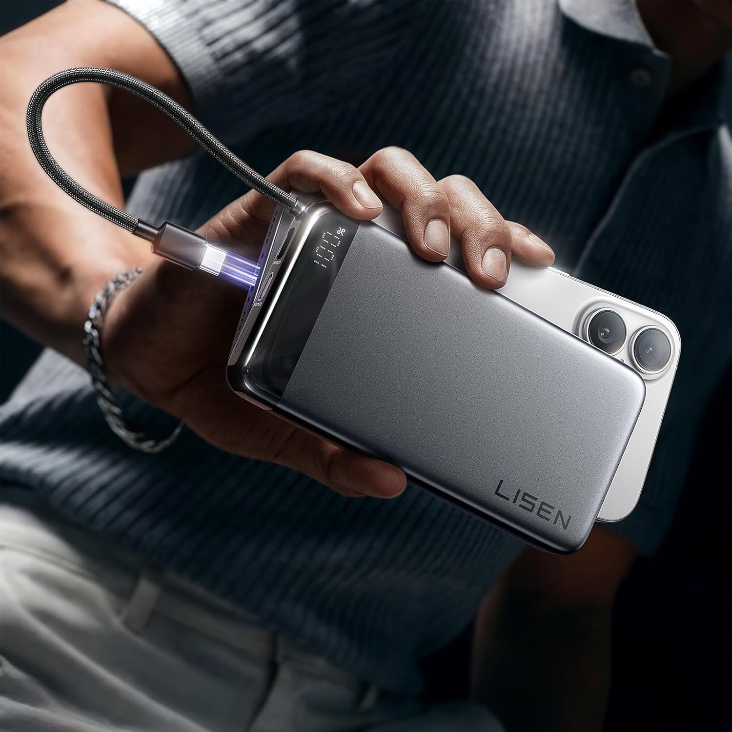 Detalle de LISEN 20000mAh 35W USB-C power bank