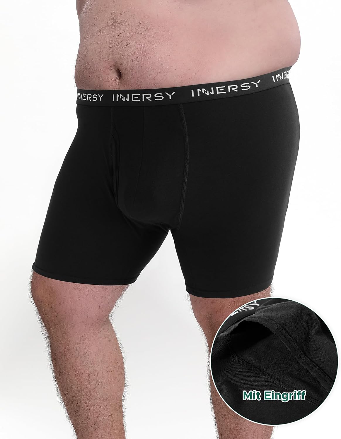 Thumbnail 2 de INNERSY bokserki męskie XL–6XL, bawełniane, z rozporkiem, 4 sztuki