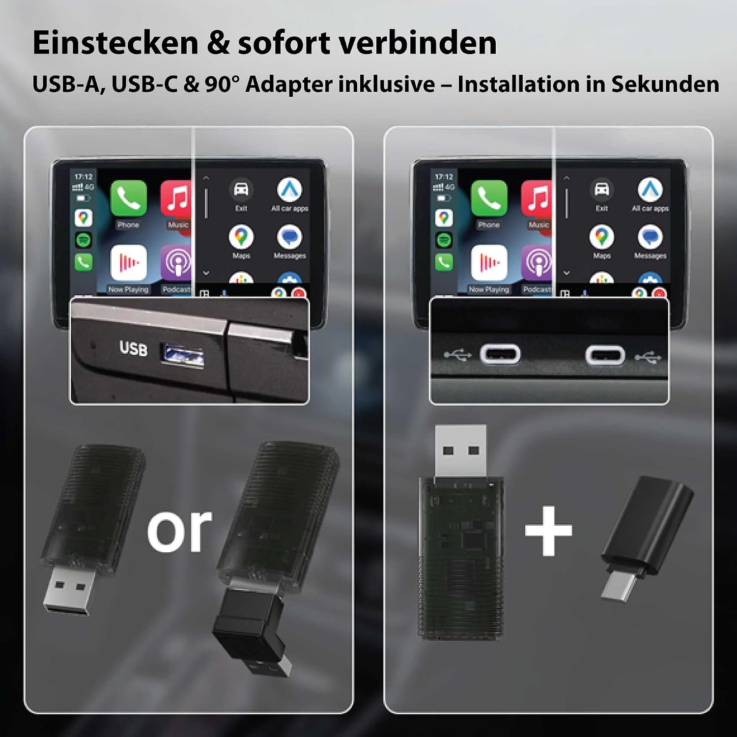Thumbnail 4 de Technaxx TX-346 Wireless CarPlay Adapter