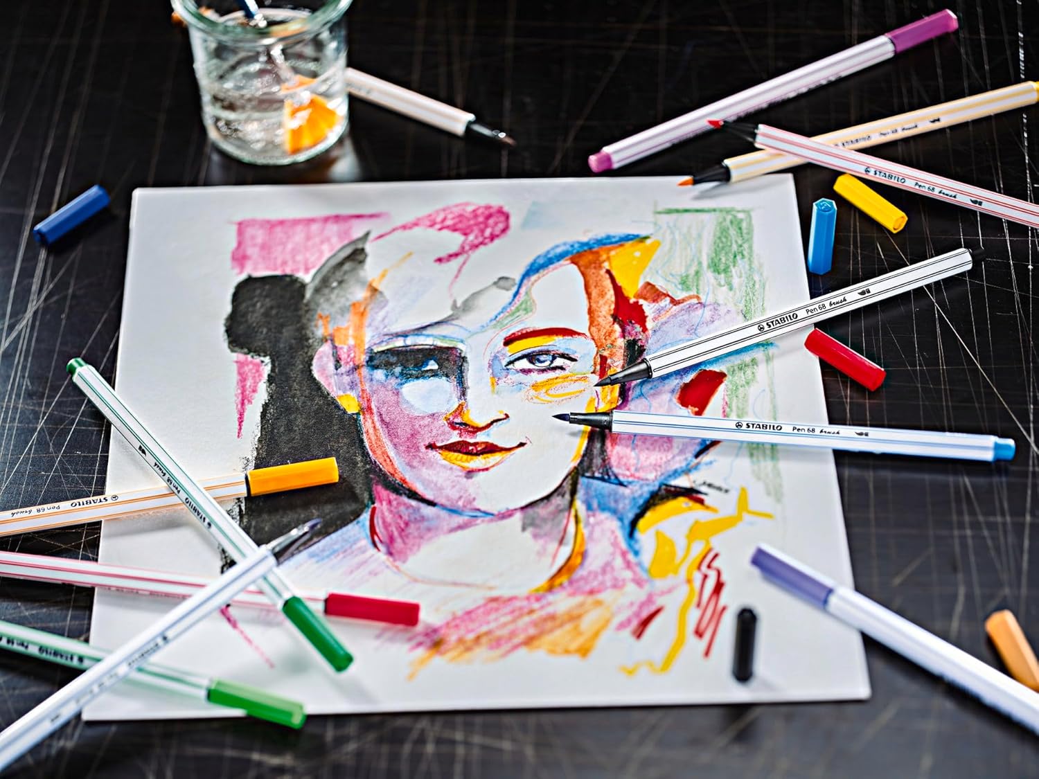 Thumbnail 6 de Stabilo Pen 68 brush - Pennarello premium con punta a pennello (ARTY) 30 colori assortiti