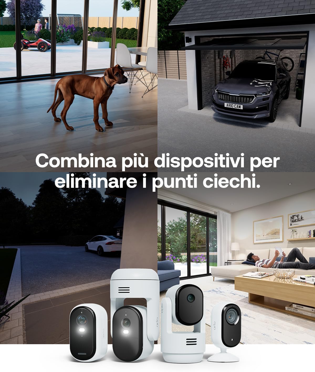 Thumbnail 2 de Arlo Essential 3 HD PTZ videocamera WiFi esterna con visione notturna a colori, luce e sirena