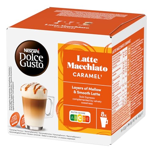 Detalle de NESCAFÉ Dolce Gusto Latte Macchiato Caramel, 48 cápsulas con café y caramelo