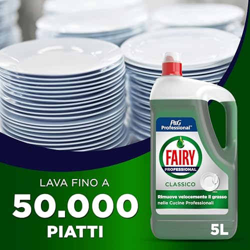 Detalle 2 de Fairy PRO Original Detersivo Liquido 5L per Cucine Professionali – Lava piatti e rimuove lo grasso, conforme HACCP