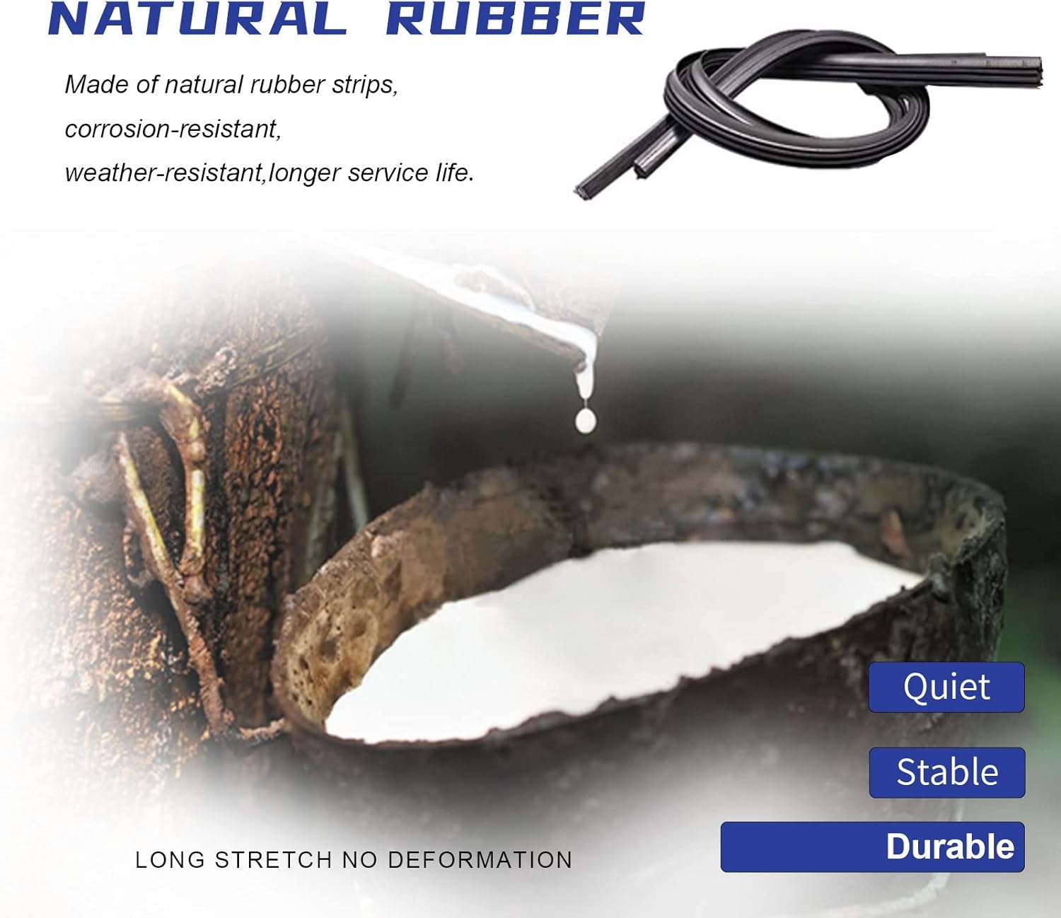 Thumbnail 4 de EMITHSUN Windshield Wiper Blades Replacement Set for Nissan Rogue Sport (2017-2022) — Front/Rear, 3-Blade Kit (28" + 18" + 12")