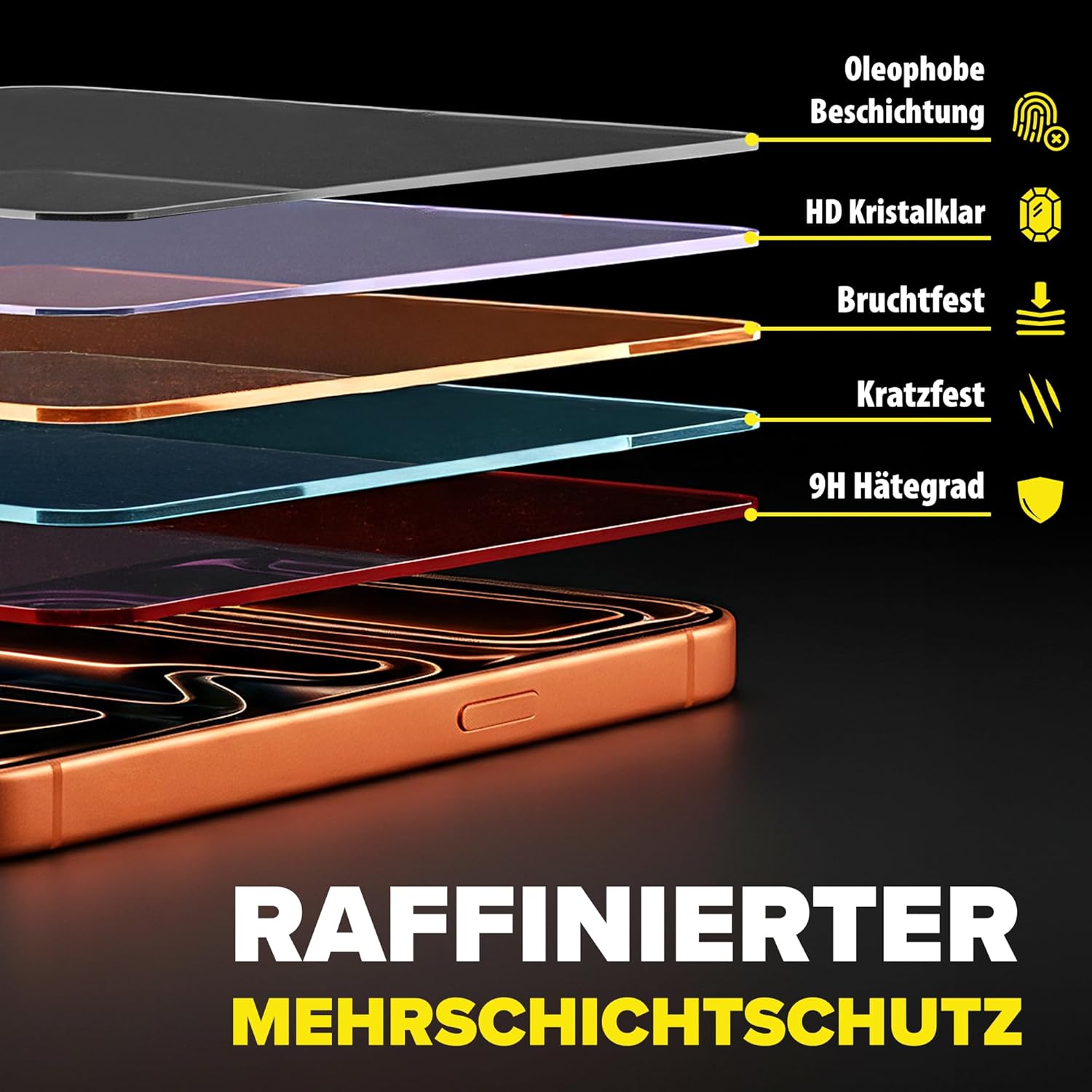 Thumbnail 6 de FlexiSchutz Glasfolie für iPhone 17 Pro – ultradünn, robuste Displayschutzfolie mit Installationshilfe (2 Stk.)