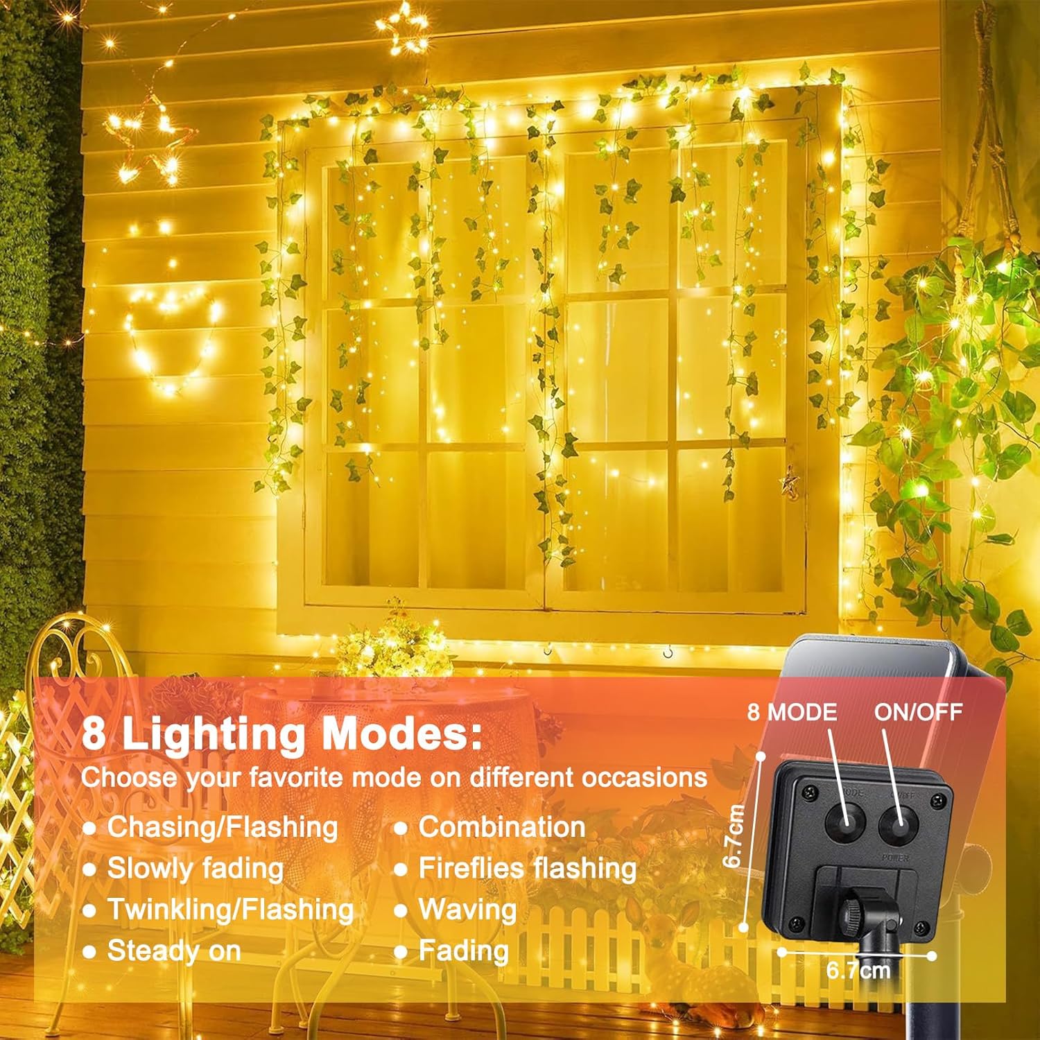 Thumbnail 6 de flintronic Catena Luminosa Solare 10 m con 100 LED e 8 modalità