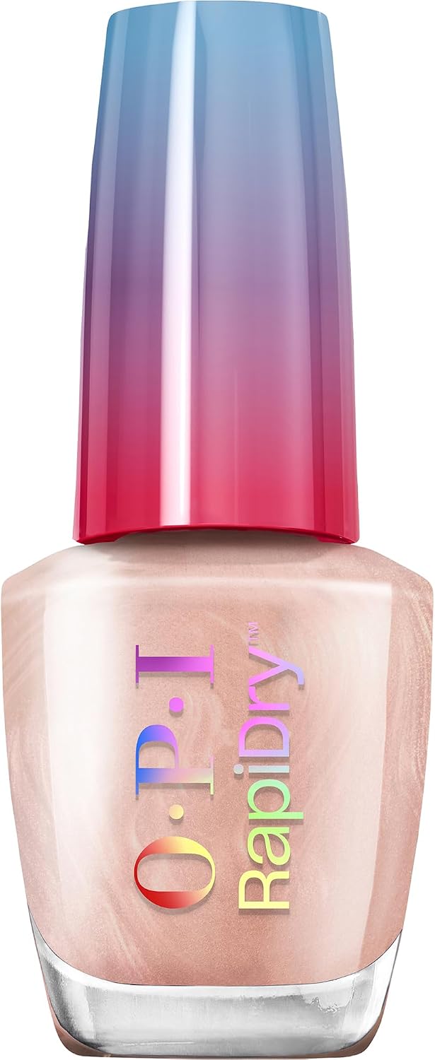 Detalle de OPI RapiDry™ Smalto ad asciugatura rapida semi-trasparente 9 ml: nude e rosso con riflessi