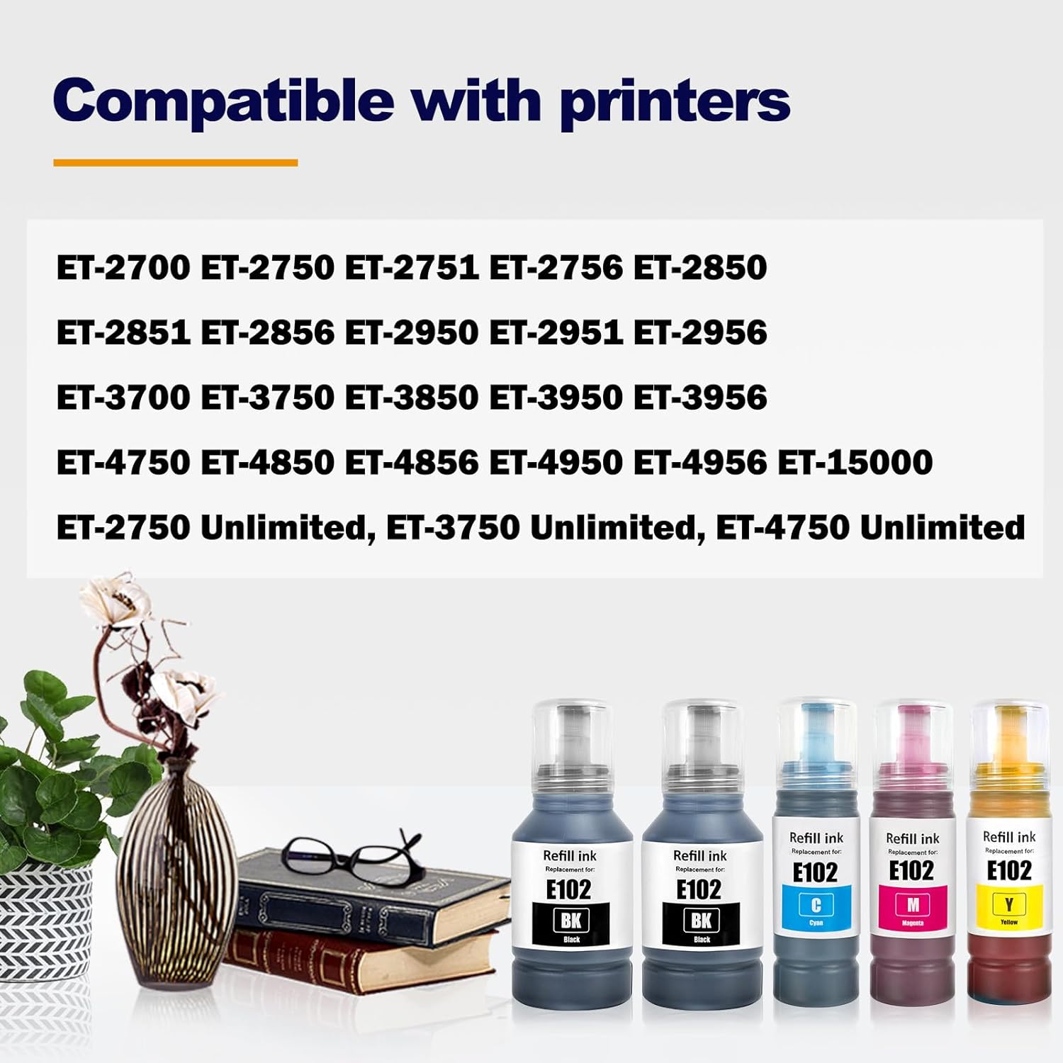 Thumbnail 1 de LAIPENG 102 Multipack compatibile per Epson 102 (2x BK / C / M / Y) per EcoTank serie ET