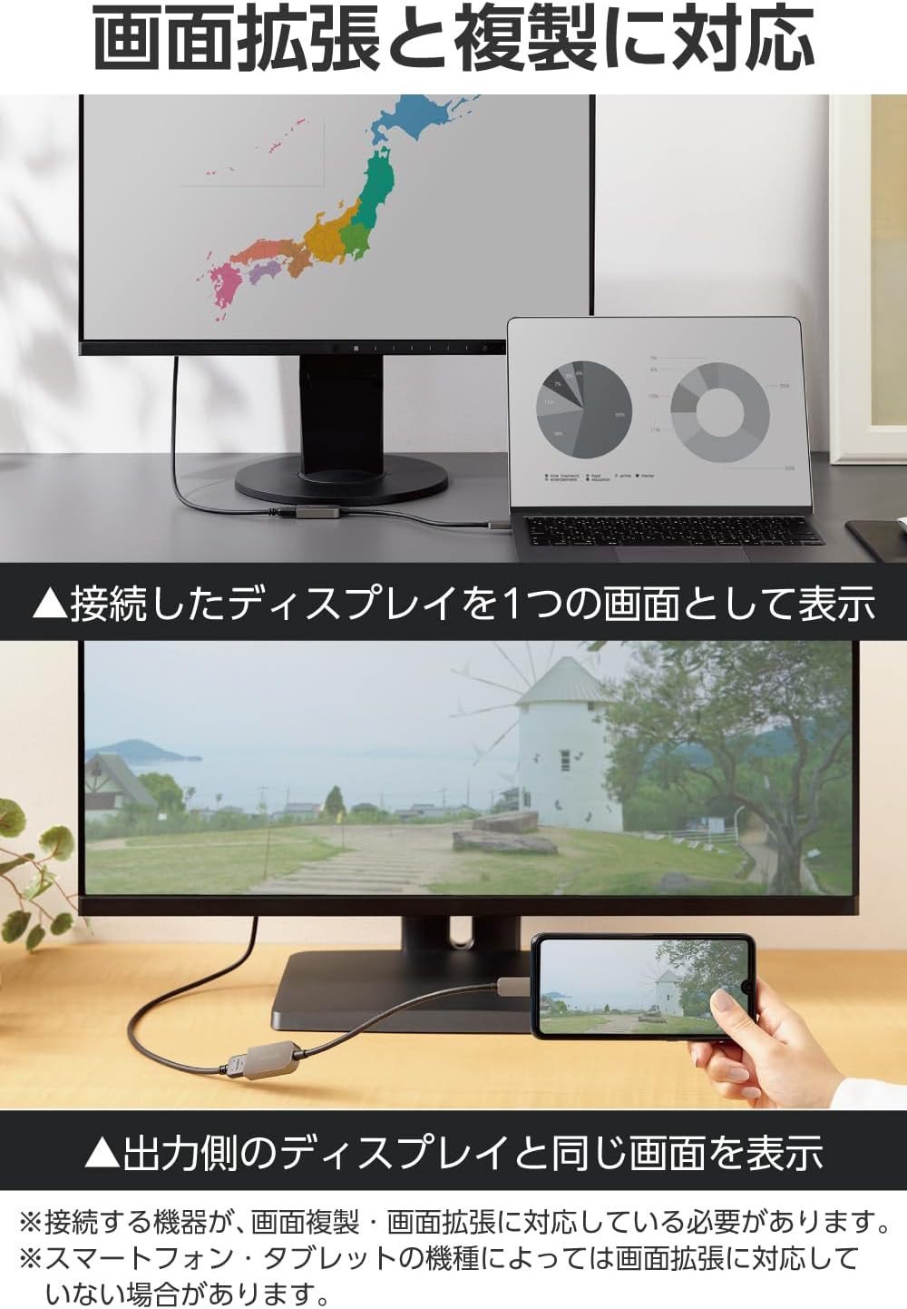 Thumbnail 3 de エレコム ECAD-CHDMIQGM4 USB Type-C to HDMI変換アダプター 4K/60Hz・約15cm