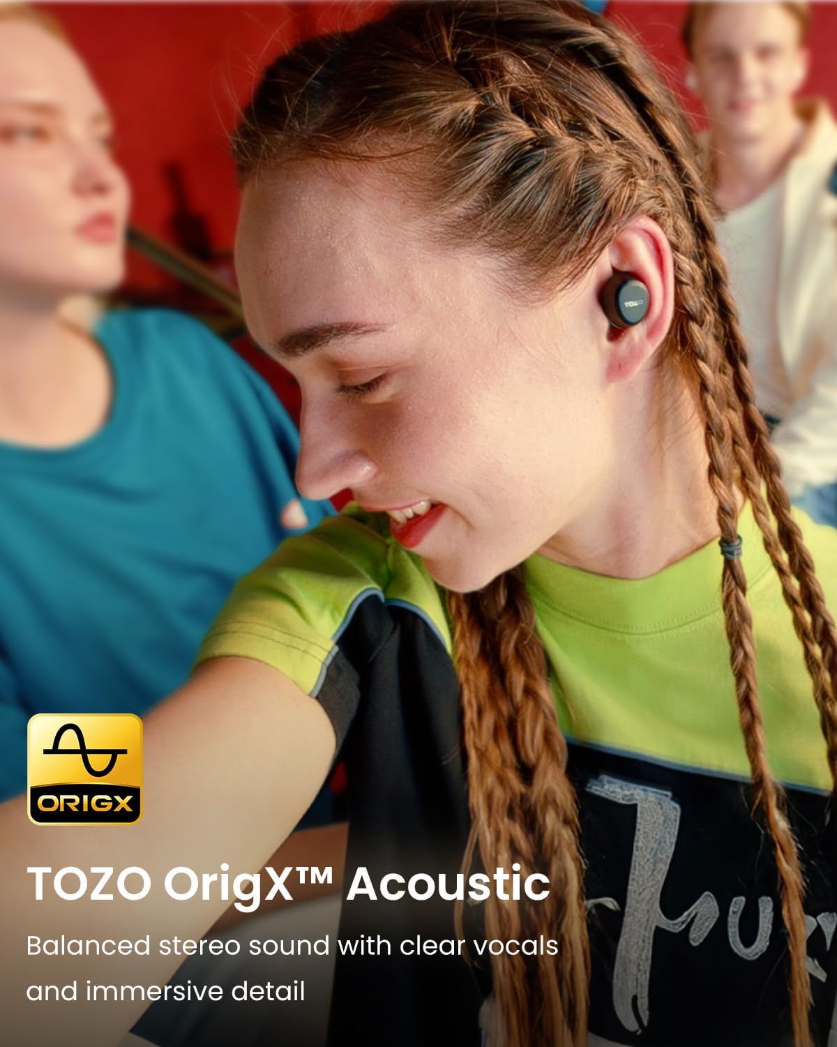 Detalle 2 de TOZO A1 Mini trådlösa in-ear-hörlurar med Bluetooth 5.3 och touchkontroll