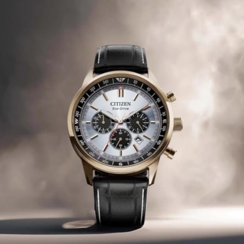 Detalle de Citizen CA4723-03A Eco-Drive Cronografo Solare da Uomo in Acciaio Inox Oro Rosa 42 mm