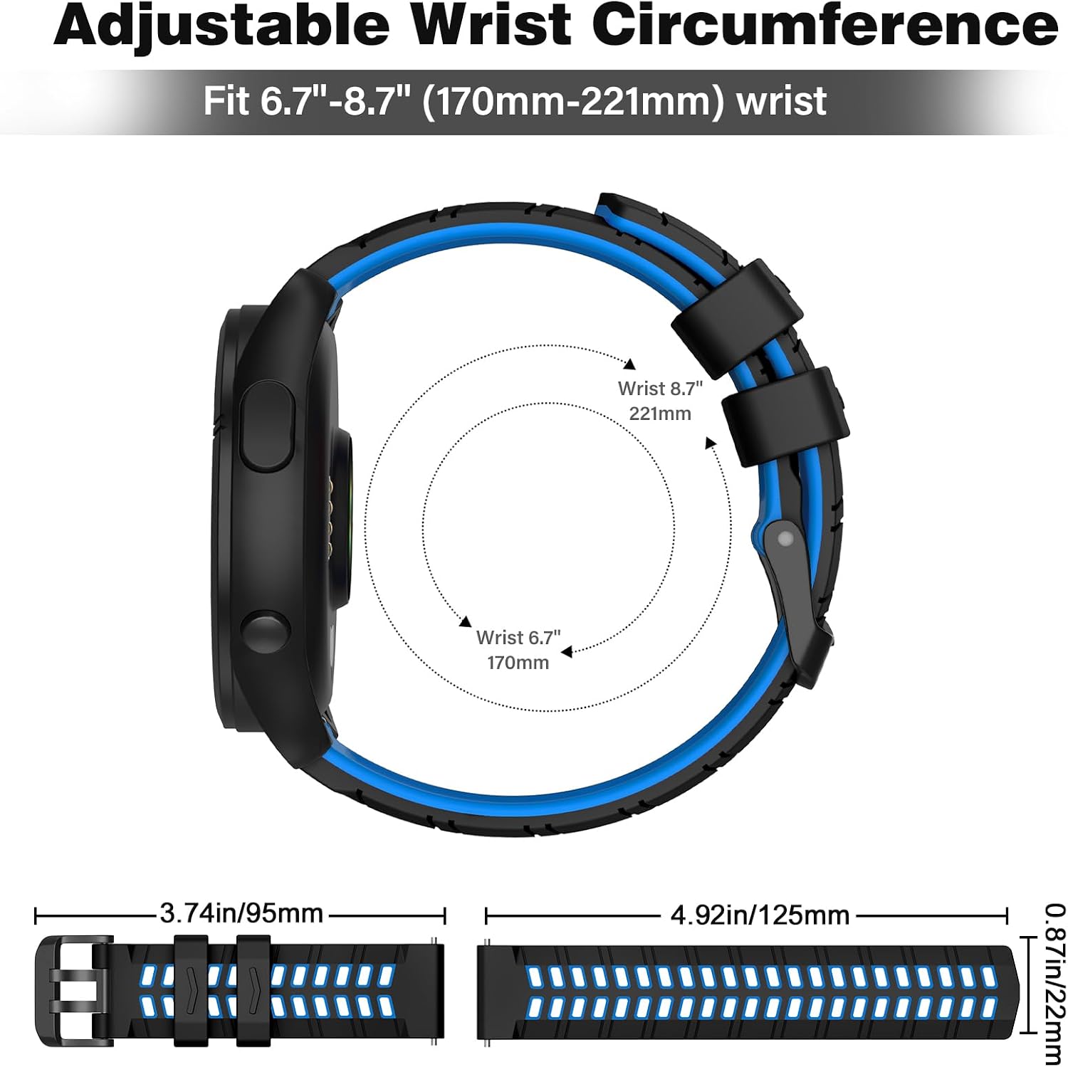 Thumbnail 4 de OVERSTEP Strap 22mm Quick Release Silicone Band