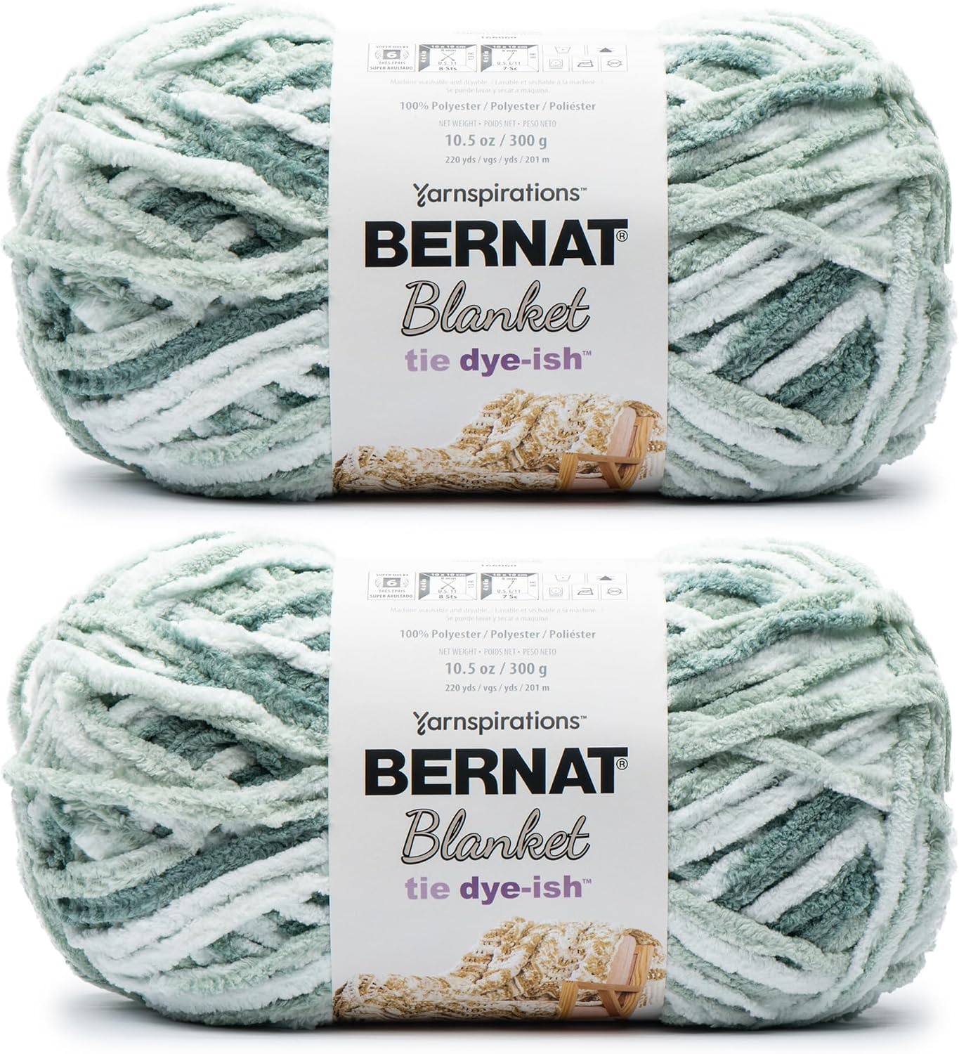 Thumbnail 6 de Bernat Blanket Speckle, włóczka #6 Super Bulky, 2 × 300 g, Dapple Shadow