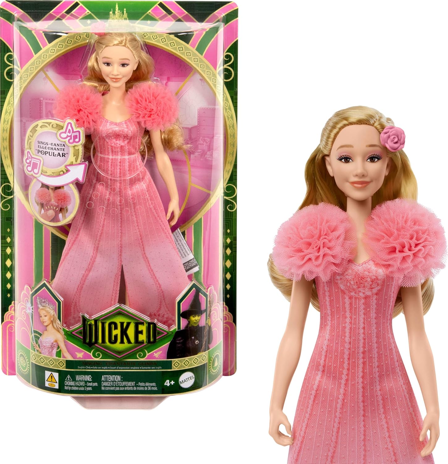 Detalle de Mattel JLG49 Poupée Glinda chantante 🎀