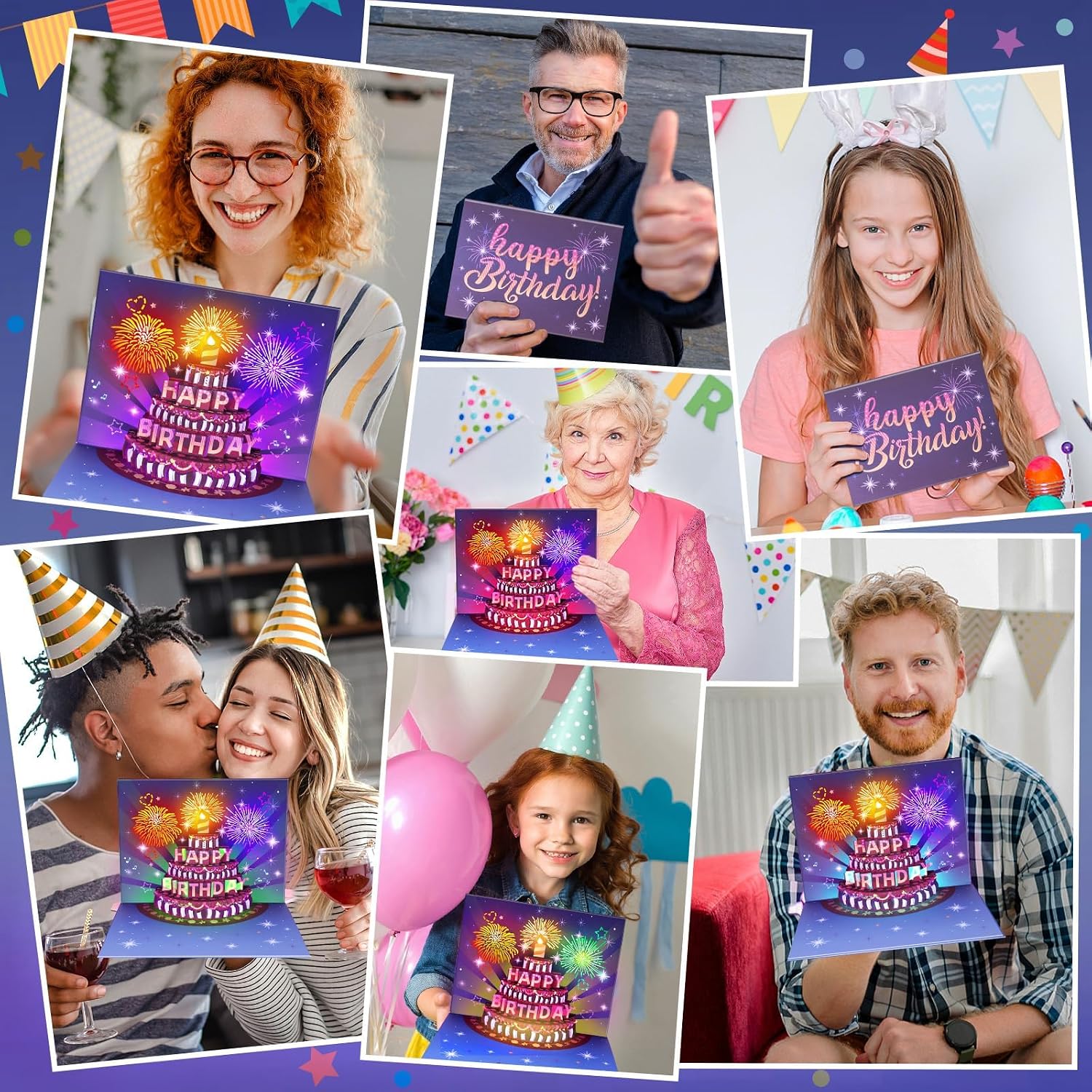 Thumbnail 4 de LIGHTS & SOUND Pop up Birthday Card 7.75x5.75 in