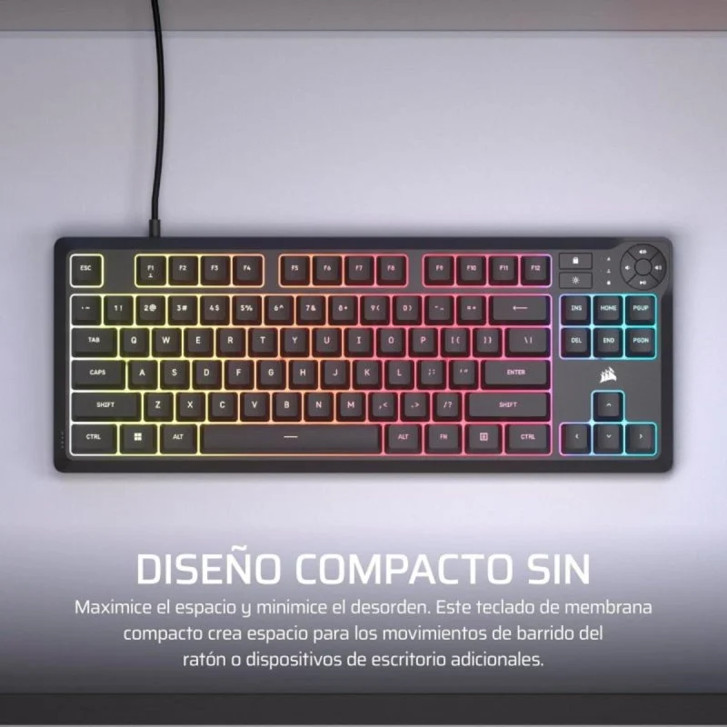 Thumbnail 1 de Corsair K55 Core TKL ES RGB con 8 zonas