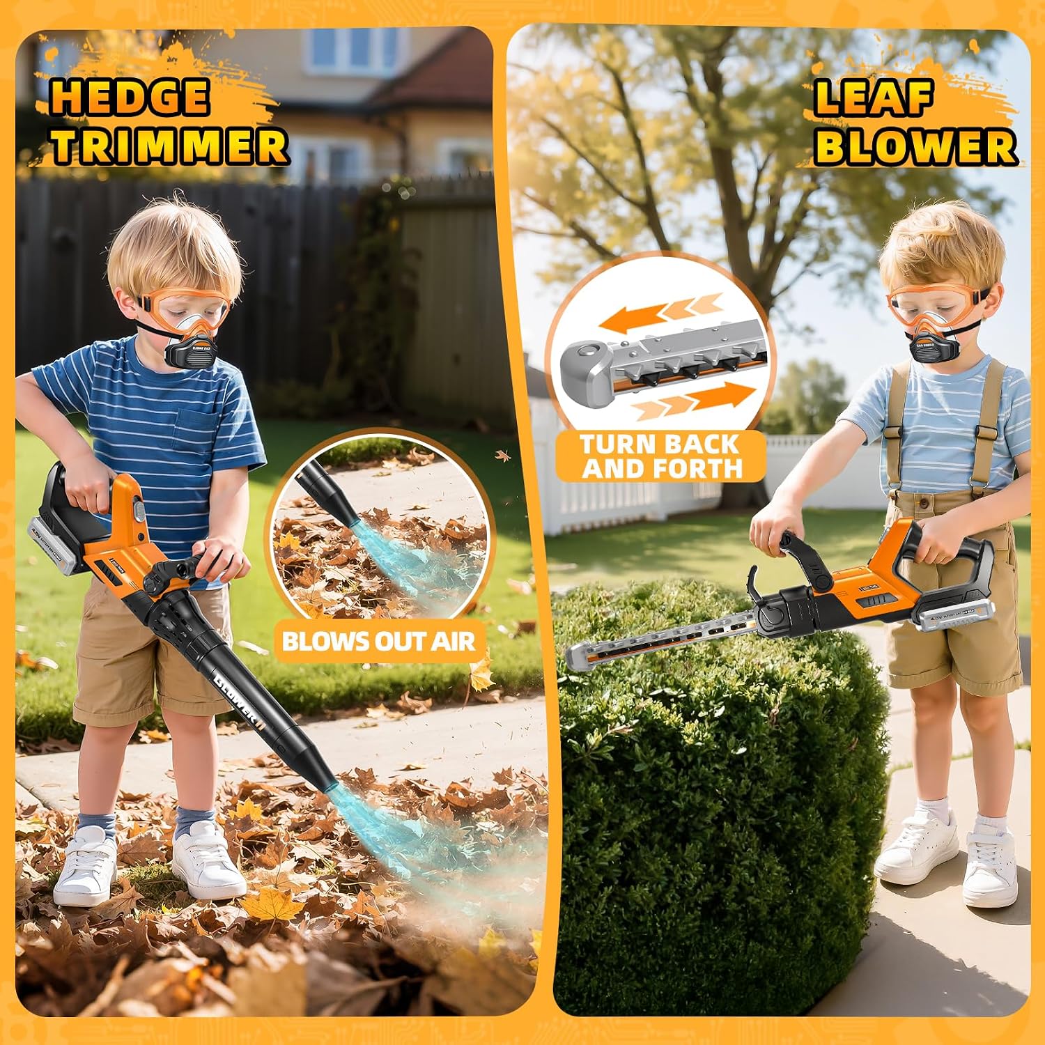 Detalle de Kids Tool Set: 3 in 1 Power Garden Tools with Sounds & Lights