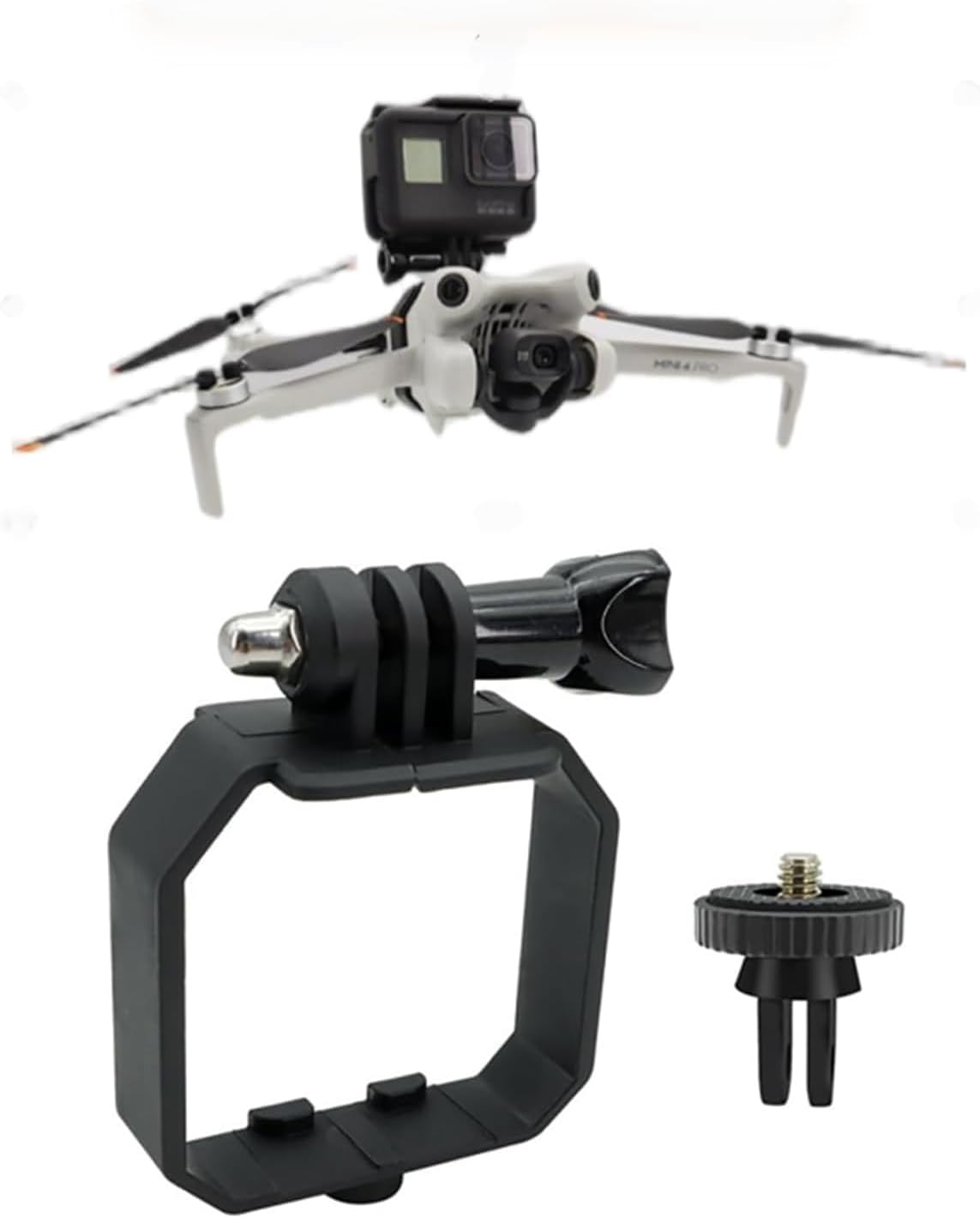 Thumbnail 1 de Action Camera Mount Holder for DJI Mini Series — Gimbal Extension Bracket with 1/4" Screw Adapter