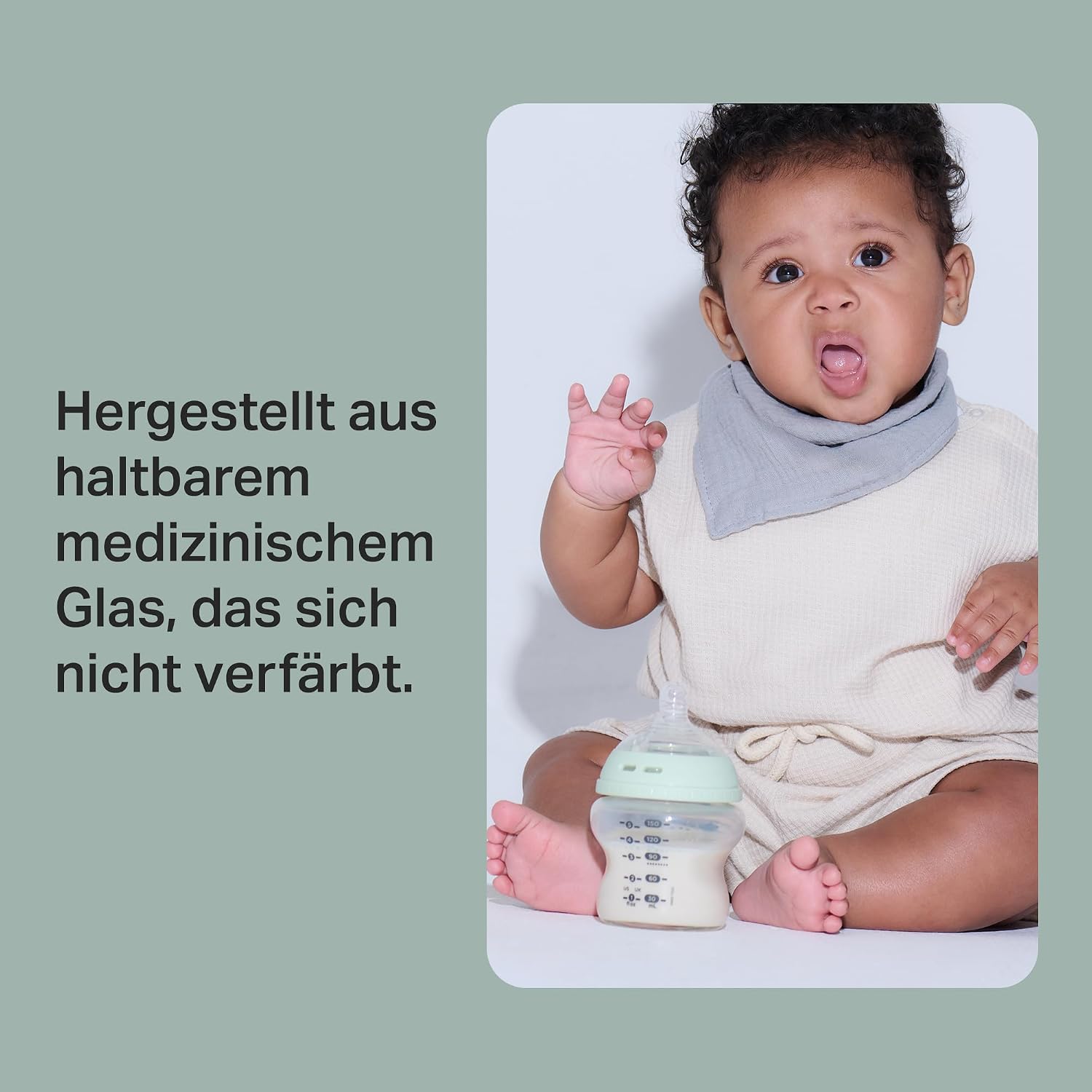 Thumbnail 2 de Tommee Tippee Natural Start Anti-Kolik-Glasflasche (250 ml) mit brustähnlicher Sauger, selbst sterilisierbar