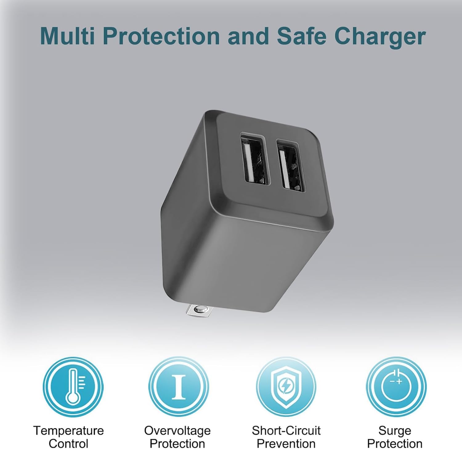 Thumbnail 3 de USB Wall Charger Dual Port 2.4A