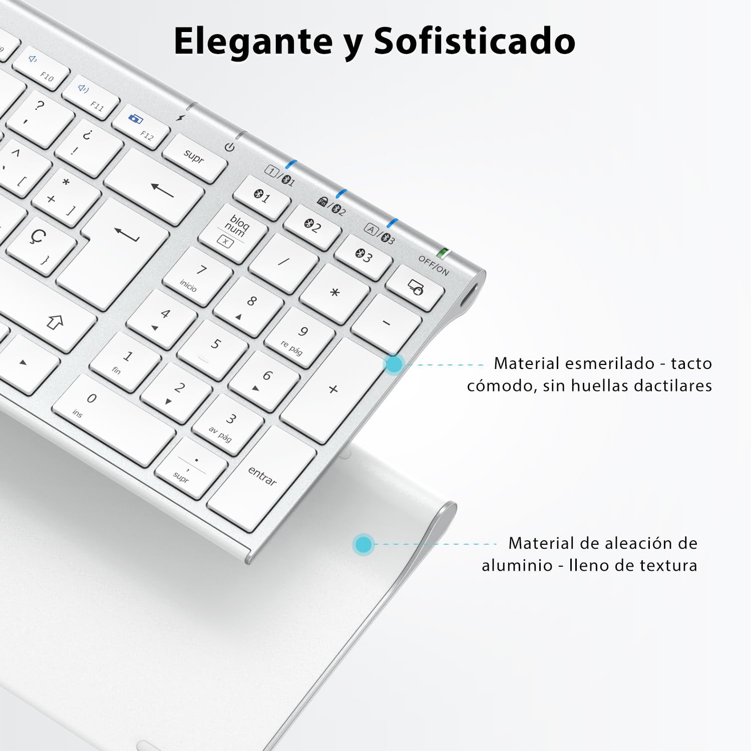 Thumbnail 5 de iClever Teclado Bluetooth BK10, Inalámbrico Multi Dispositivo 🖥