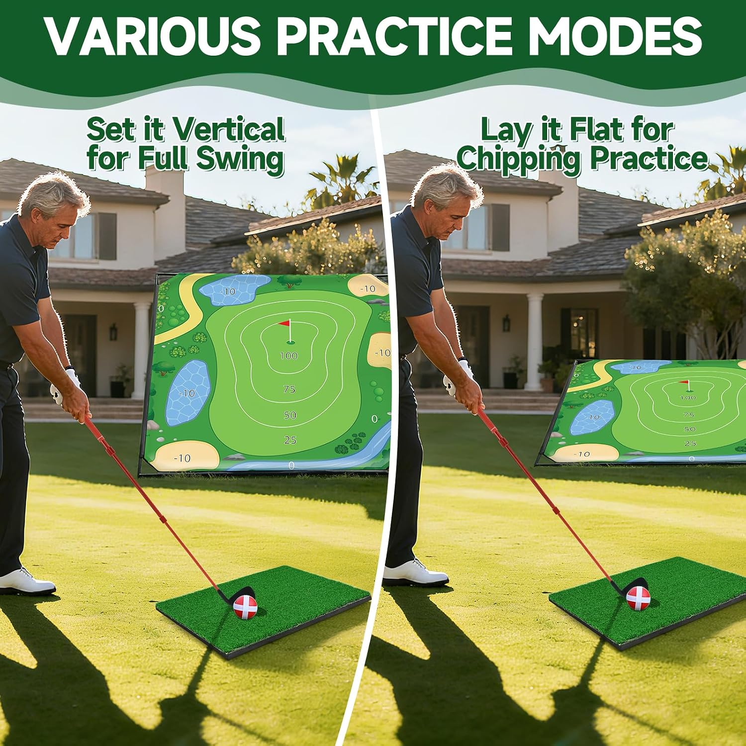 Thumbnail 1 de Sturdum Golf Chipping Game Set, 6x6ft