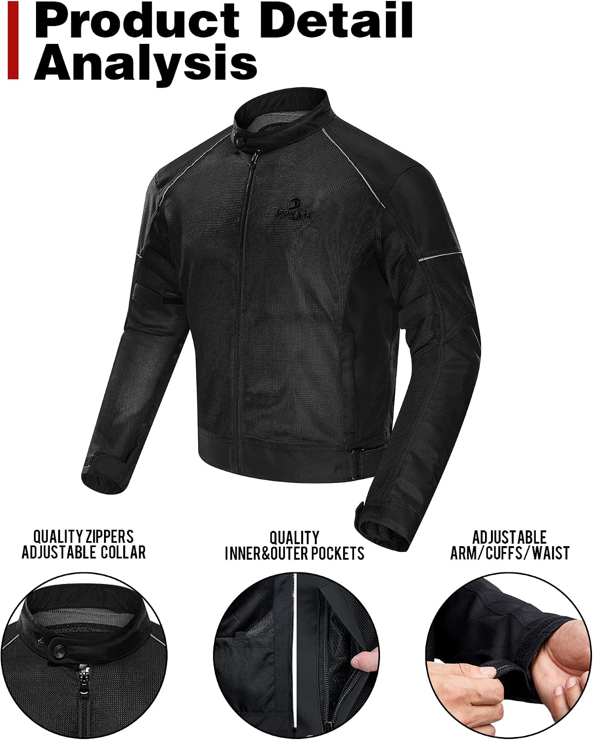 Thumbnail 3 de IRON JIA’S Motorradjacke Herren Protektoren