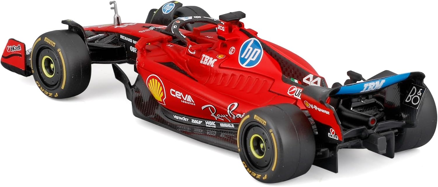 Detalle de Bburago Ferrari SF-23 "The First Lap" Test Fiorano 2024 #44 Lewis Hamilton – Modello diecast 1:43