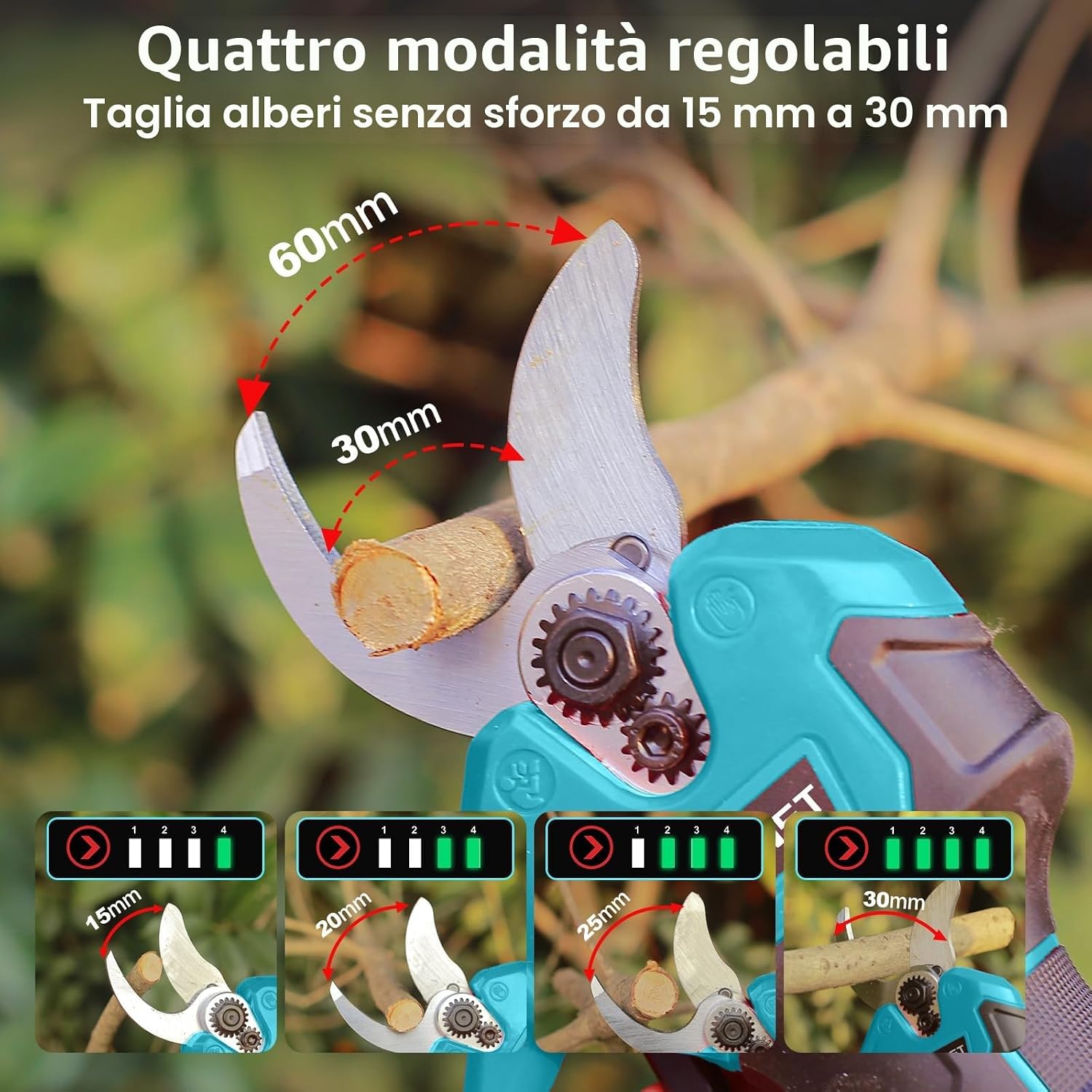 Thumbnail 1 de BETENST Forbici Potatura Brushless 2x2,0Ah 62 mm