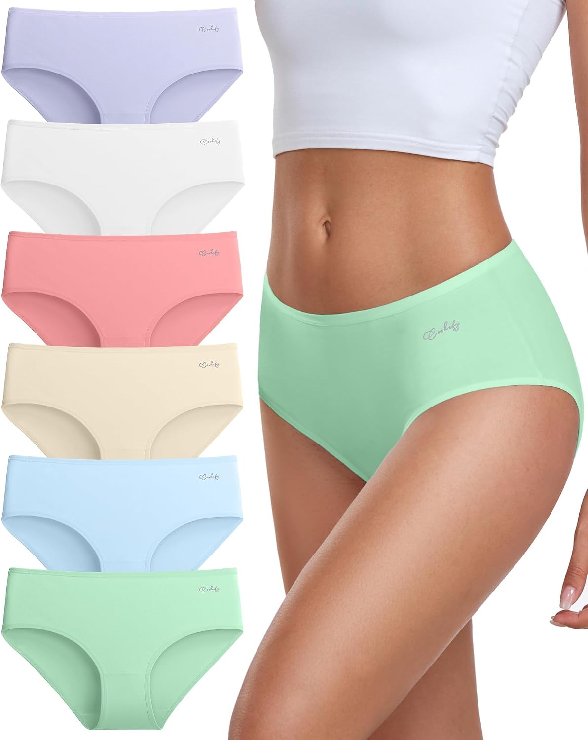 Thumbnail 6 de coskefy Unterhosen Damen Baumwolle 6er Pack