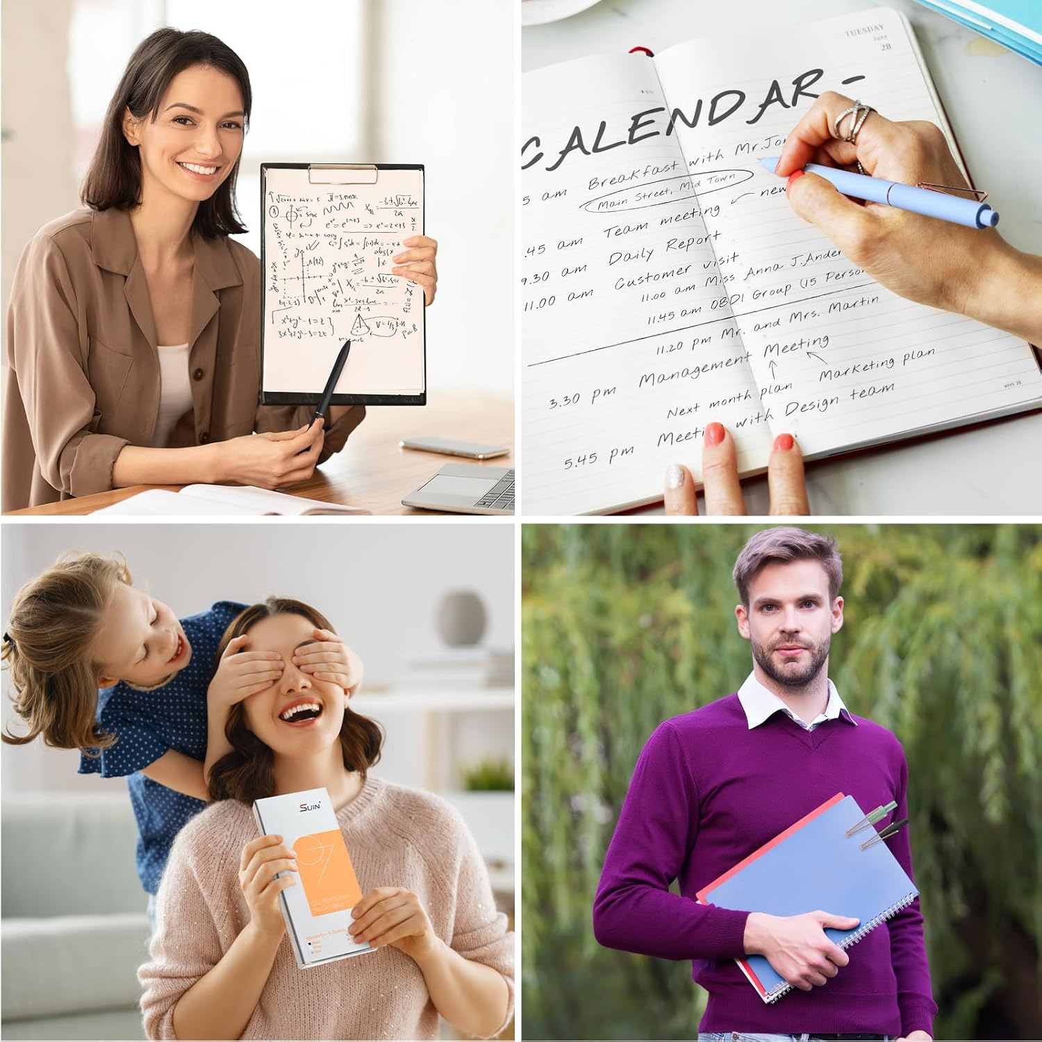 Thumbnail 6 de SUIN Premium Gel Pens - 6 Pack 0.7mm Black Ink, Medium Point Retractable Rollerball for Smooth Writing, Thoughtful Gift Set
SUIN Premium Gel Pens - 6 Pack 0.7mm Black Ink, Me…