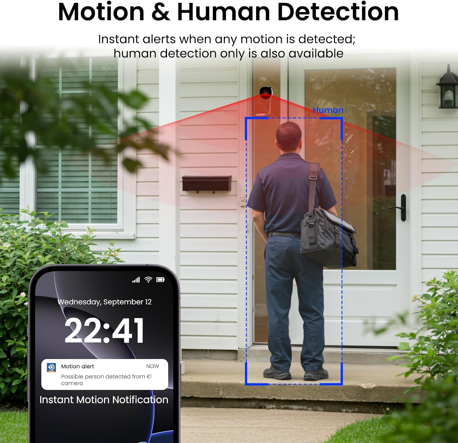 Detalle de INFIYA 2K Window Camera (K1) dual-band WiFi indoor camera for through-glass home security